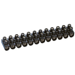 BORNERA NEGRA 20AMP x TIRA 12 UNIDAD