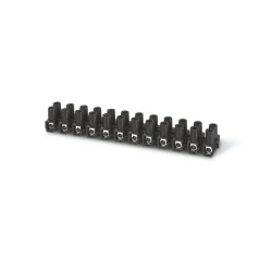 BORNERA NEGRA 3AMP x TIRA 12 UNIDAD