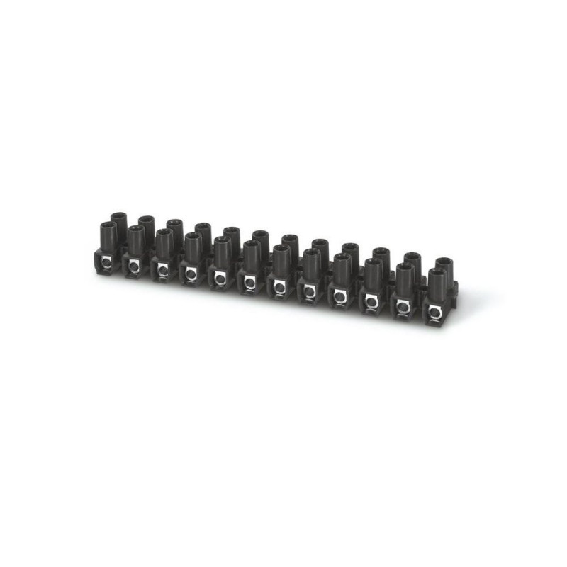 BORNERA NEGRA 3AMP x TIRA 12 UNIDAD