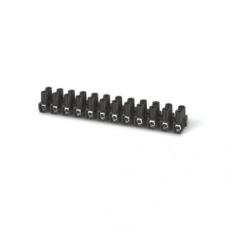 BORNERA NEGRA 3AMP x TIRA 12 UNIDAD