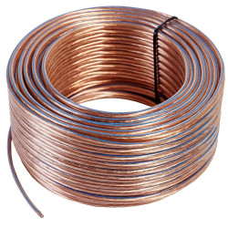 CABLE P/PARLANTE 2 X 22 FABRICABLES TRANSPARENTE CLARO