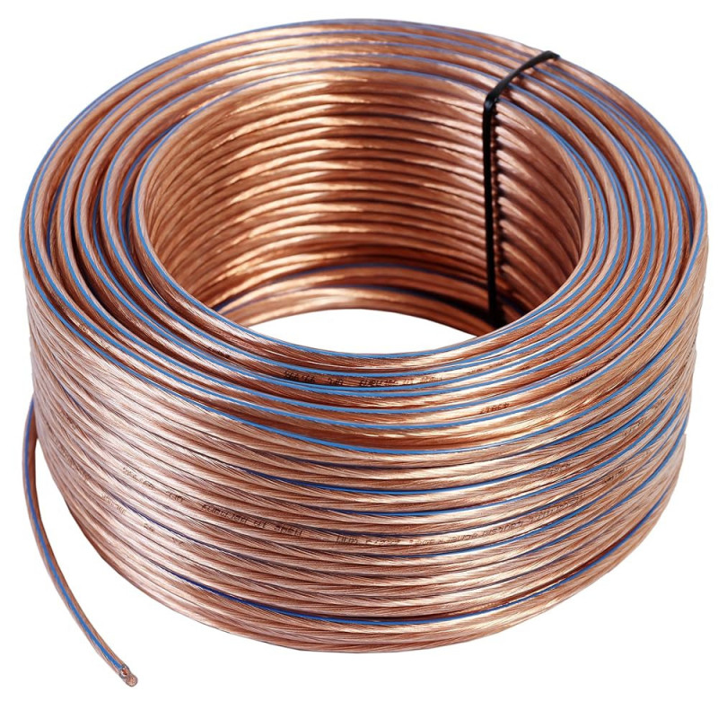 CABLE P/PARLANTE 2 X 22 FABRICABLES TRANSPARENTE CLARO