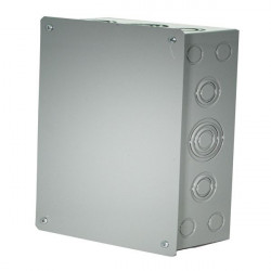 CAJA DE PASO 20X 20X 10 METALICA C/TAPA CREMA TRUJ.