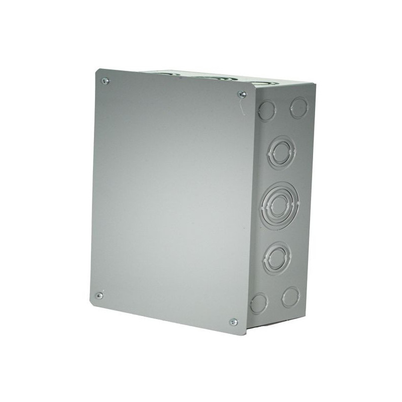 CAJA DE PASO 20X 20X 10 METALICA C/TAPA CREMA TRUJ.