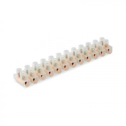 BORNERA BLANCA 20AMP x TIRA 12 UNIDAD