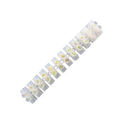 BORNERA BLANCA 30AMP x TIRA 12 UNIDAD